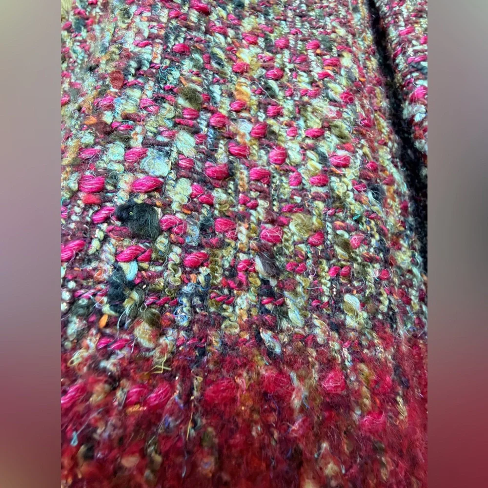 Alberta Ferretti Multicolor Tweed A-Line Skirt USA size 4